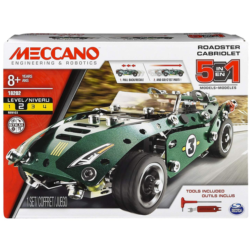                                     Meccano 6040176 Cabriolet Retro Friction - 5 Modèles