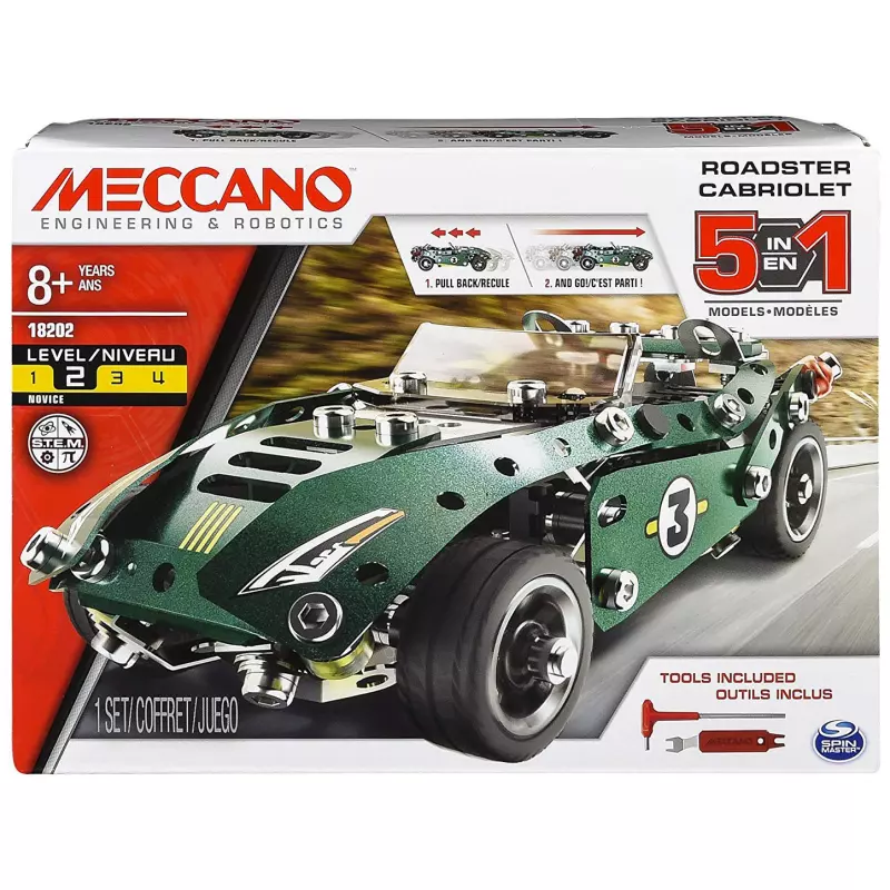  Meccano 6040176 Cabriolet Retro Friction - 5 Modèles