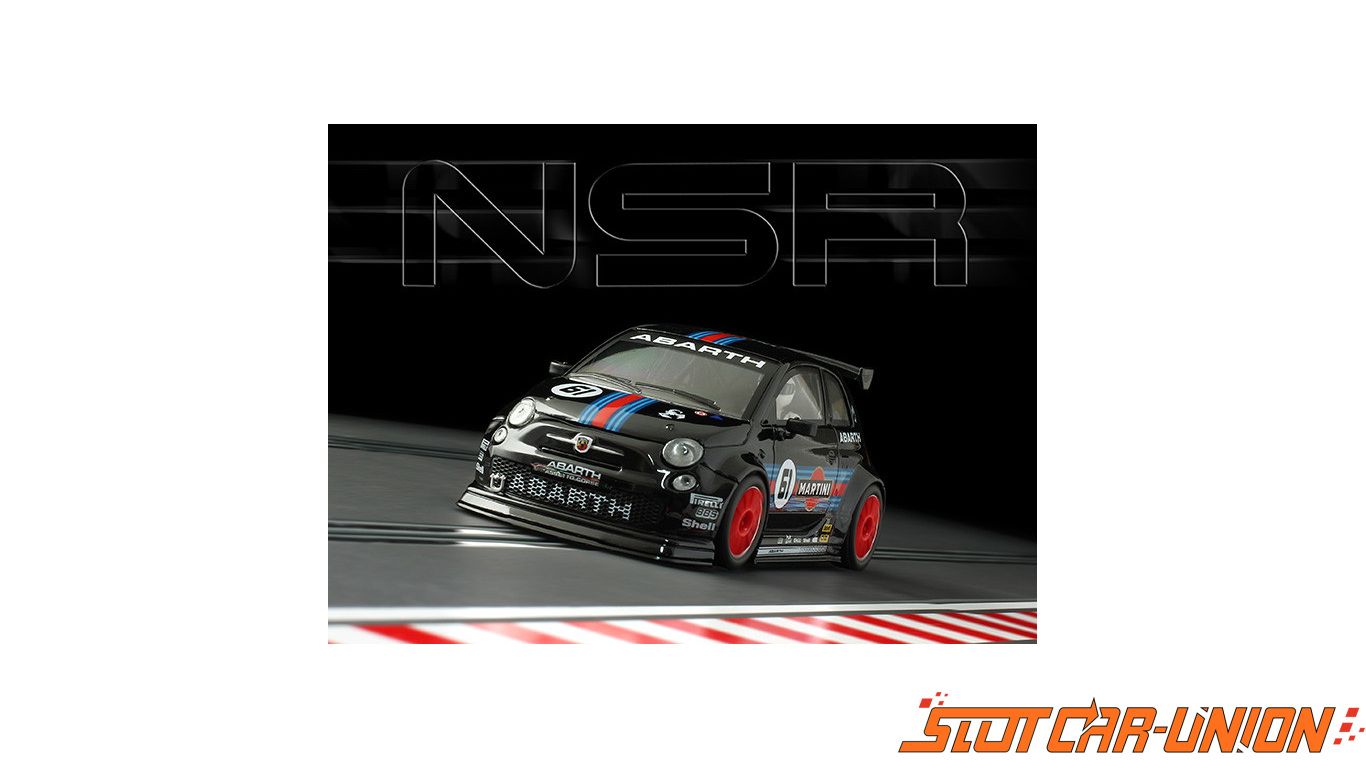 NSR 0261SW Abarth 500 Assetto Corse - special edition Martini black n.61 -  Slot Car-Union