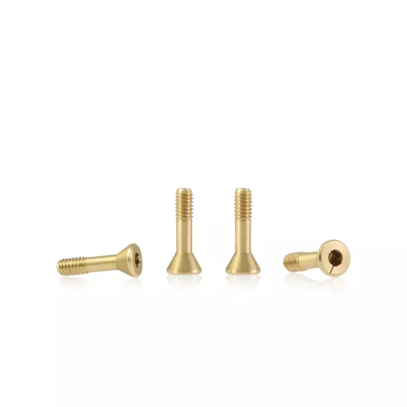  BRM S-134A1 Metric brass screw “extra small” sink head 3.8mm x 7.2mm – SHORT (6 pcs)