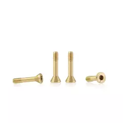 BRM S-134A2 Metric brass screw “extra small” sink head 3.8mm x 9.2mm – LONG (6 pcs)