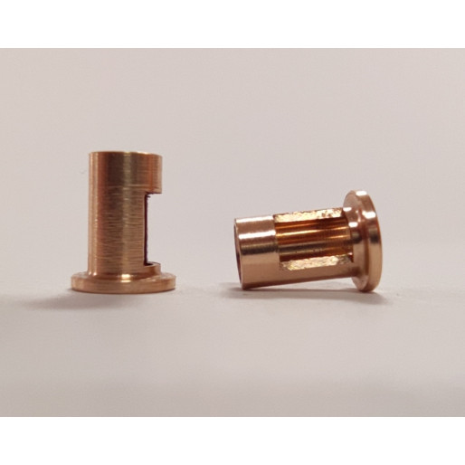 BRM S-141 Brass adapter for gears from 3mm axle to 3/32" axle (2 pcs)