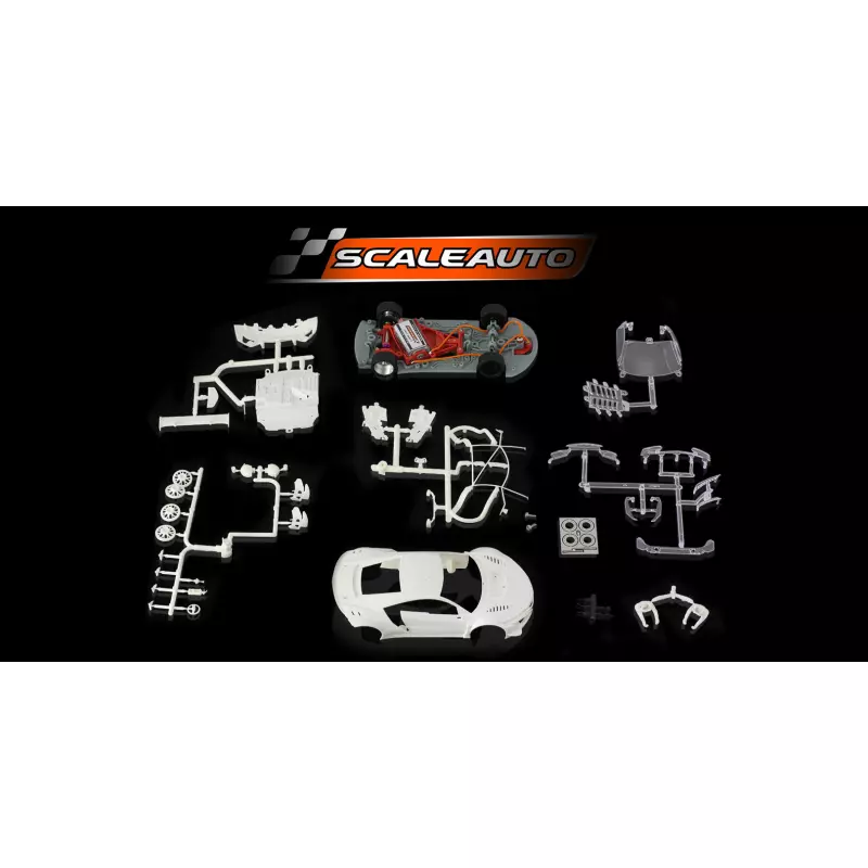 Scaleauto SC-6190 H. NSX GT3 White Racing Kit Anglewinder In-Flex 2.0 Chassis