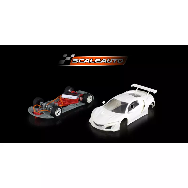  Scaleauto SC-6190 H. NSX GT3 White Racing Kit Anglewinder In-Flex 2.0 Chassis