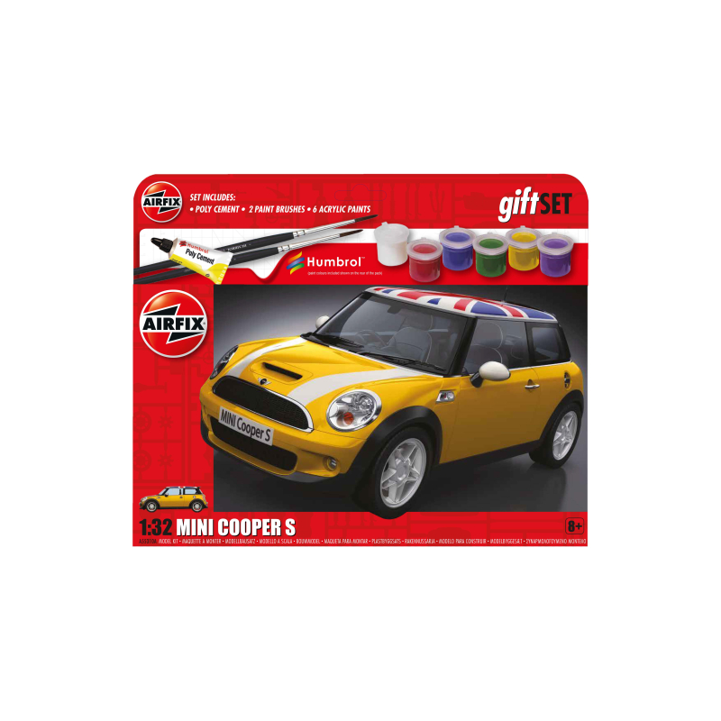                                     Airfix MINI Cooper S Starter Set - Yellow 1:32