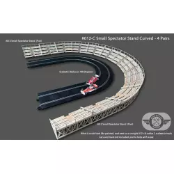 Magnetic Racing 012-C Small Spectator Stand Curved (Pair)