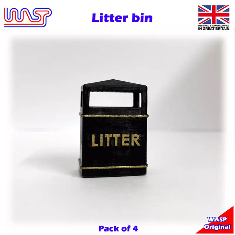 WASP Litter bins - UK-street