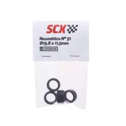 SCX Pneus Nº 51 Ø19,8 x 11,5mm U10335 (4 pcs)