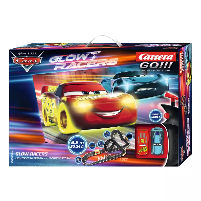 Carrera GO!!! Finish First! 1:43 Scale Slot Car Race Set System Lightning  McQueen & Jackson Storm