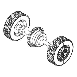 copy of Scalextric W11950 Rear Wheel Assembly for Aston Martin DB5