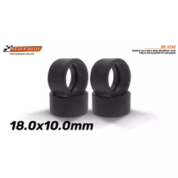 Scaleauto SC-4762 Rubber tyre Zero Grip 18x10mm for hub 14mm Formula 90-97 standard (4 pcs)