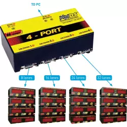 DS Racing Ds4Port Multi Lap Counter controller. Allow conneting up to 4 units of DS300, t