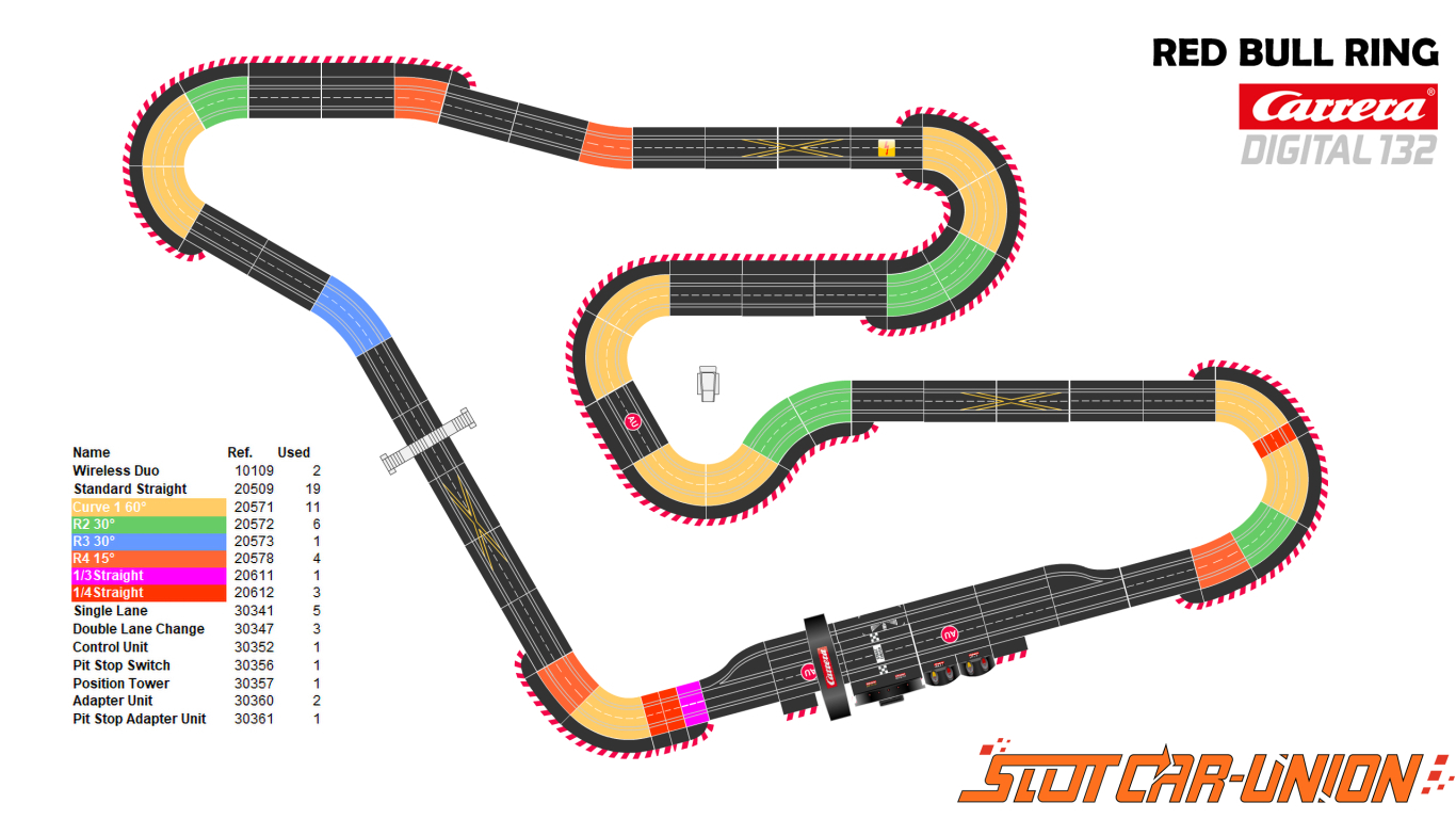 Red Bull Ring Circuit Carrera DIGITAL 132 - Slot Car-Union