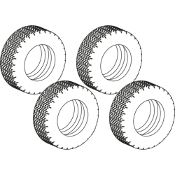 Scalextric C4461W/03 Pack Pneus pour 330 P3/4 (2 + 2)