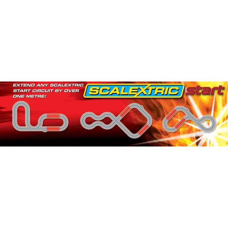 Scalextric Start Straight Track x2