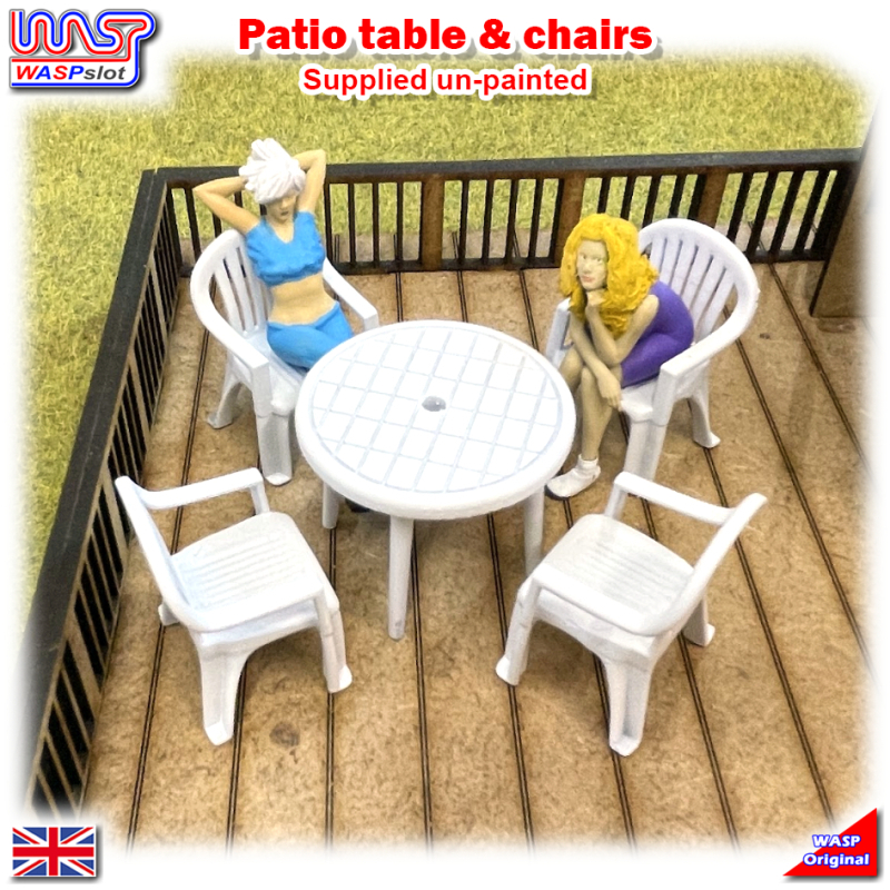 WASP Table de Patio & Chaises