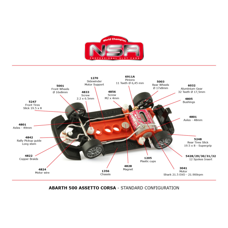 NSR 0102SW 500 Abarth Assetto Corse - Alitalia n.78 - SW Shark 21.5 EVO