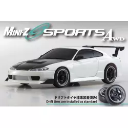 MINI-Z MA020 SPORTS 4WD NISSAN SILVIA S15 (KT19) BLANCHE/CAPOT NOIR
