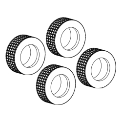 Scalextric W11106 Tyres Pack for Ford Escort Mk 1 (4 pcs)