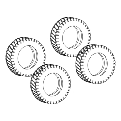 Scalextric W11767 Pack Pneus pour Mini 1275GT (4 pcs)