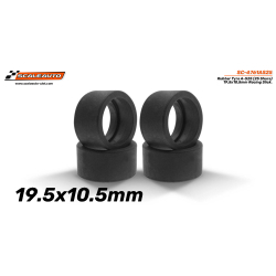 Scaleauto Pneu Caoutchouc A-S25 (25 Shore) 19,5x10,5mm Slick Course (4 pcs)