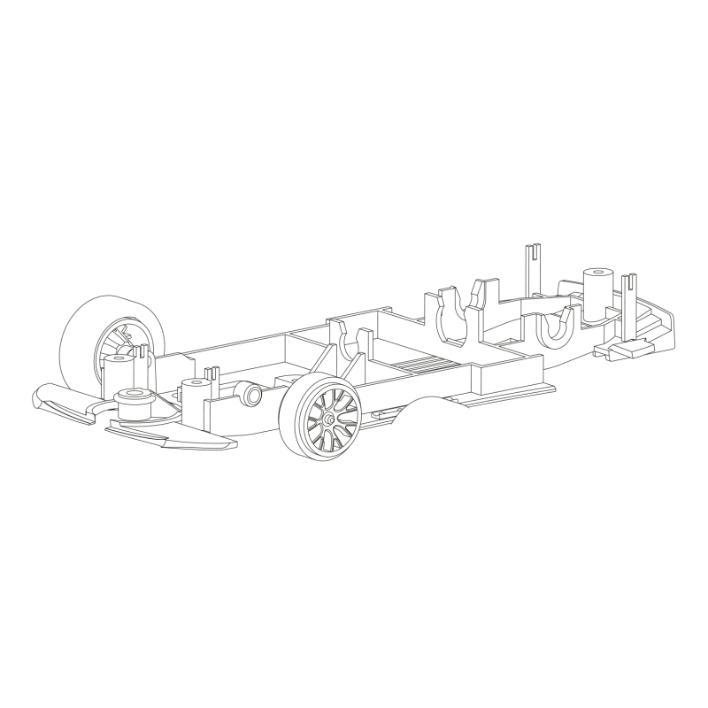 Scalextric Châssis et Roue...