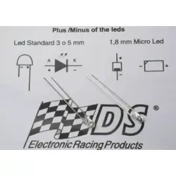DS Racing LED Blanc Xenon 3mm