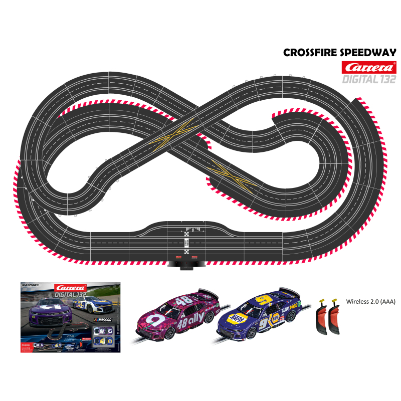 Crossfire Speedway Circuit Carrera DIGITAL 132 - Slot Car-Union
