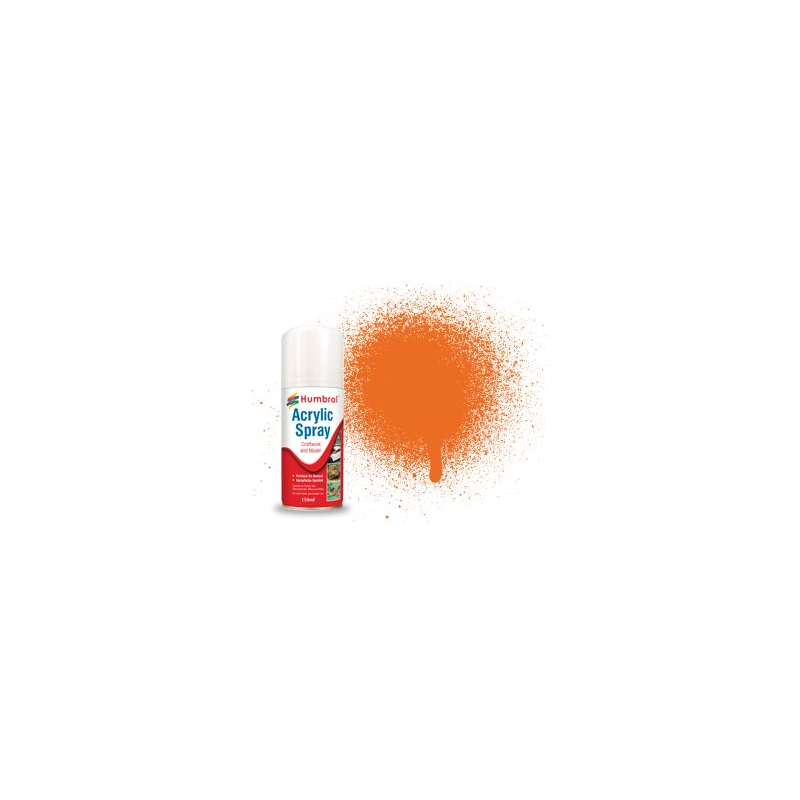                                     Humbrol AD6018 No. 18 Orange Gloss - 150ml Acrylic Spray Paint