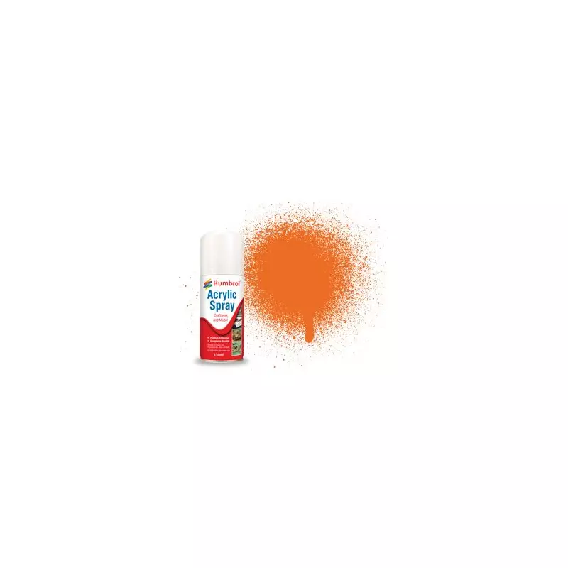  Humbrol AD6018 No. 18 Orange Gloss - 150ml Acrylic Spray Paint