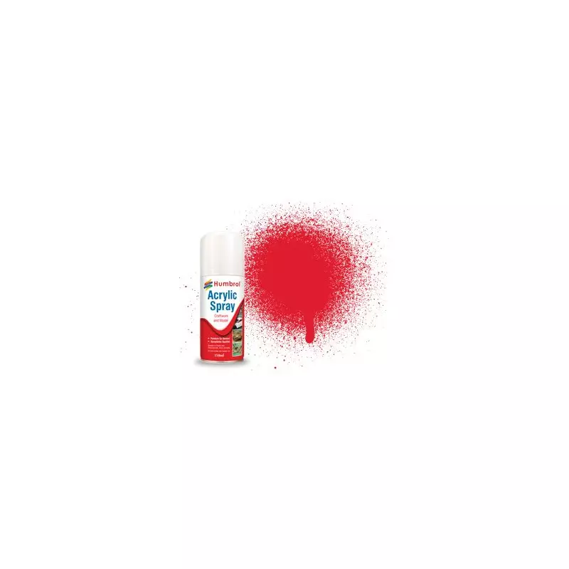 Humbrol AD6019 No. 19 Bright Red Gloss - 150ml Acrylic Spray Paint