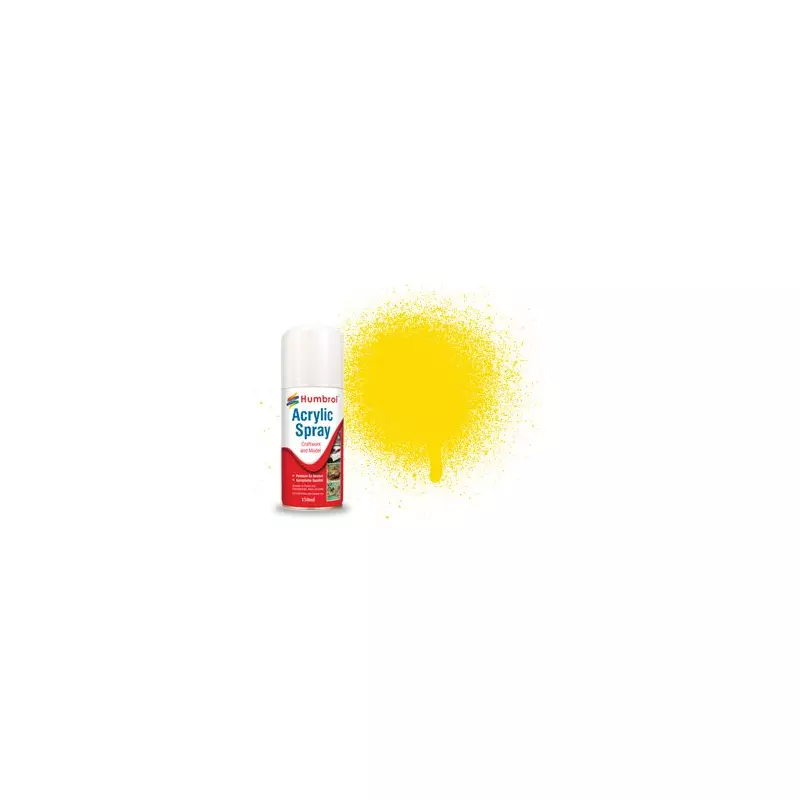  Humbrol AD6016 No. 69 Yellow Gloss - 150ml Acrylic Spray Paint