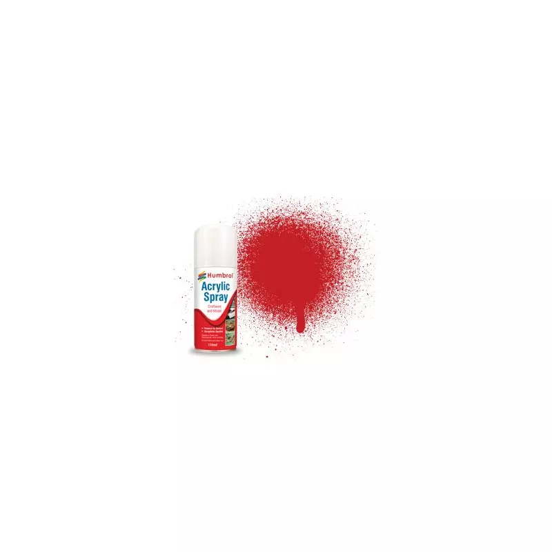 Humbrol AD6220 No. 220 Italian Racing Red Gloss - 150ml Acrylic Spray Paint