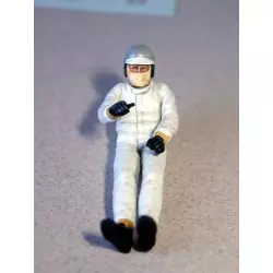 LE MANS miniatures Figurine Pilote des années 60/70 assis dans la voiture