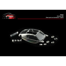 RevoSlot Porsche 934 – Painted clear Parts set (Windows + lights)