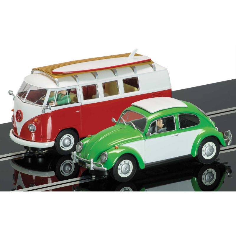                                     Scalextric C3371A Sand & Surf VW Beetle and VW Camper Van Edition Limitée