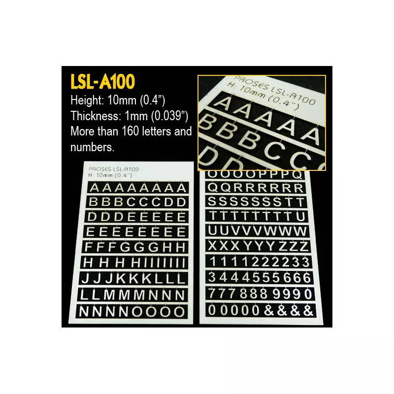 Proses LSL-A100 Laser-Cut Letters 10mm (1/2.5 inch)