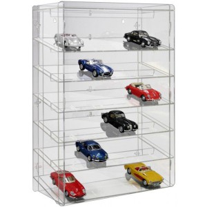 For up to 30 Cars Back-Panel SORA Slot-Car Display Cabinet 1/32 Transparent 