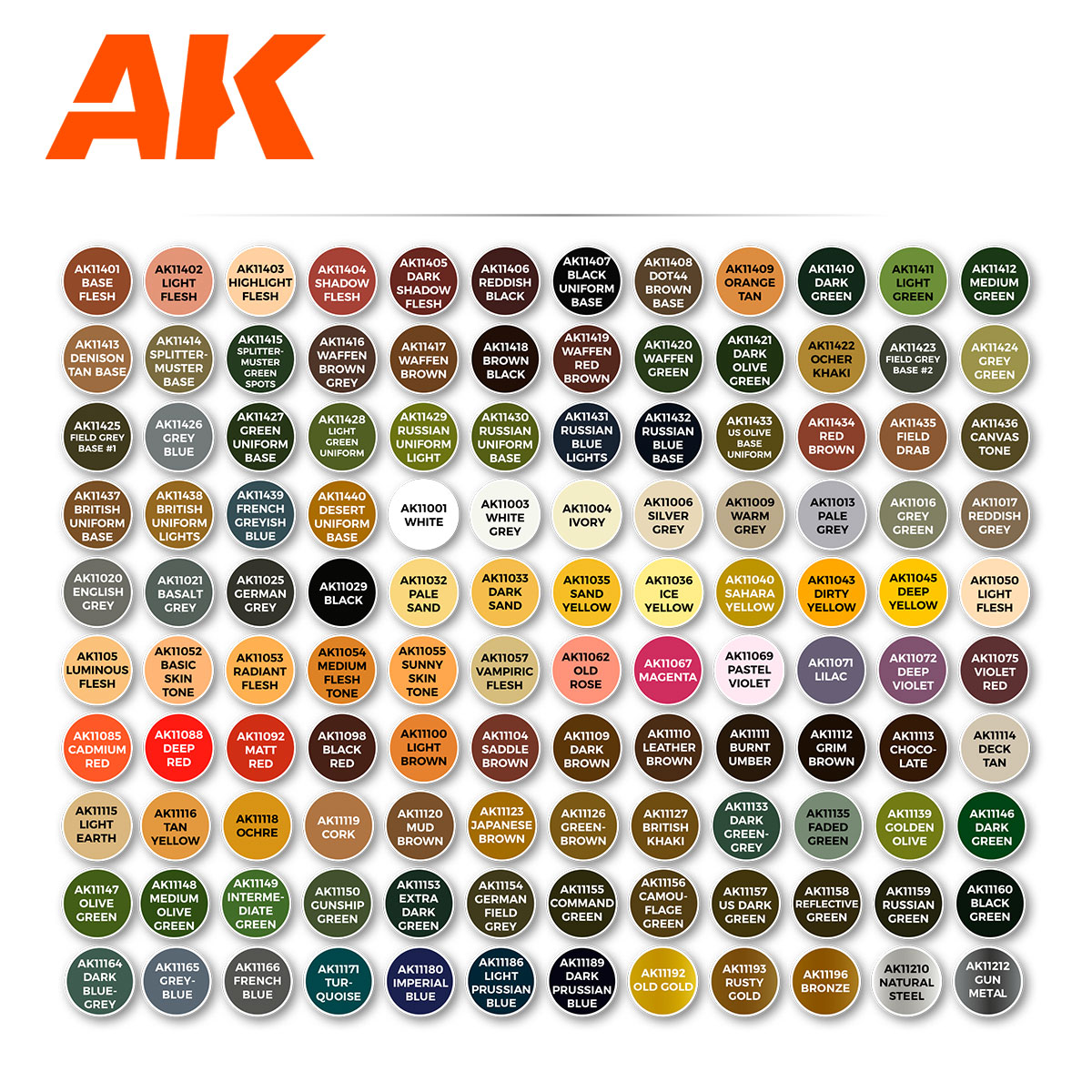 AK Interactive AK11704 Les 120 Meilleures Couleurs pour Figurines