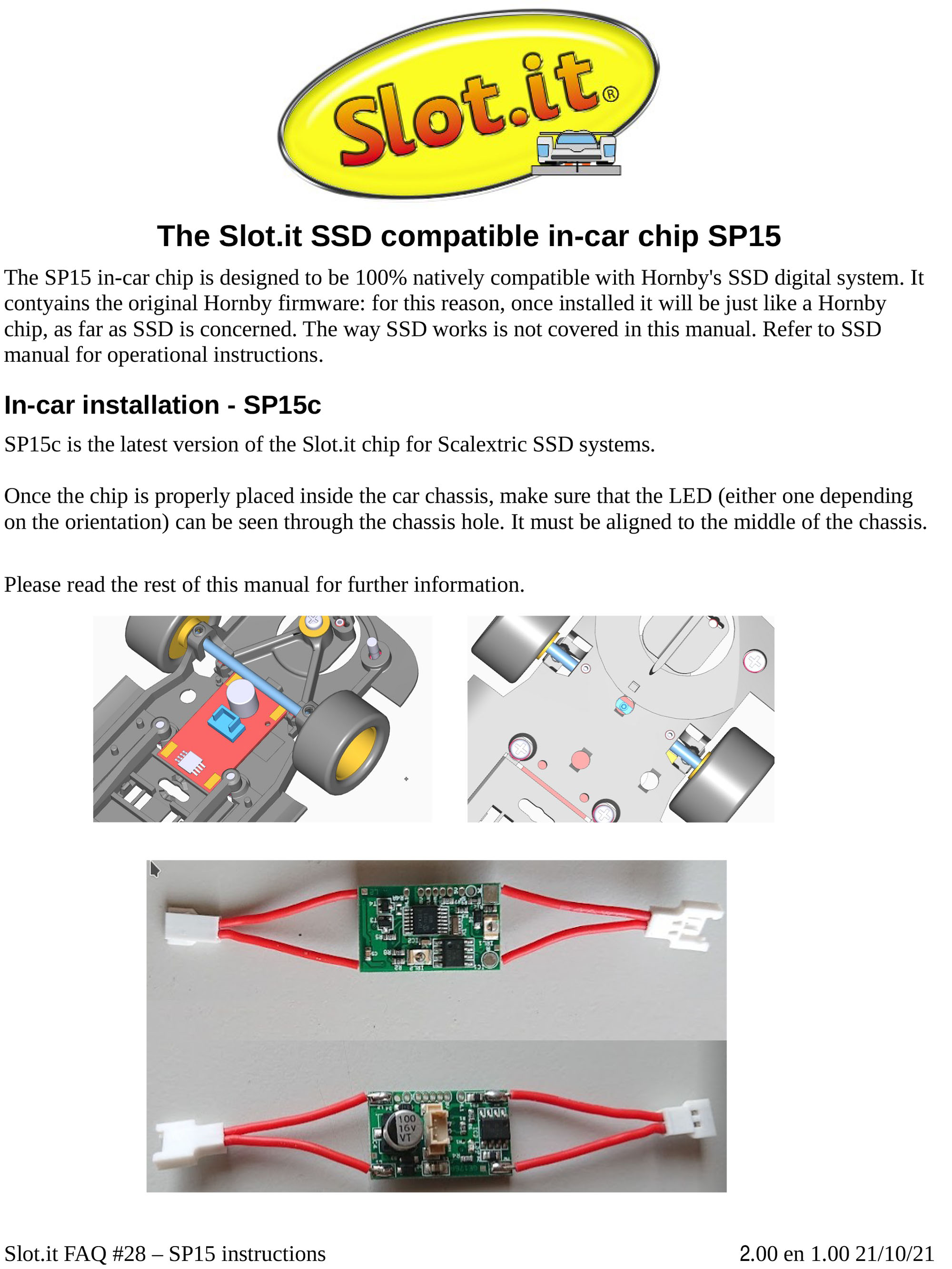 Slot.It SP15c Digital Chip for Scalextric Digital (SSD)