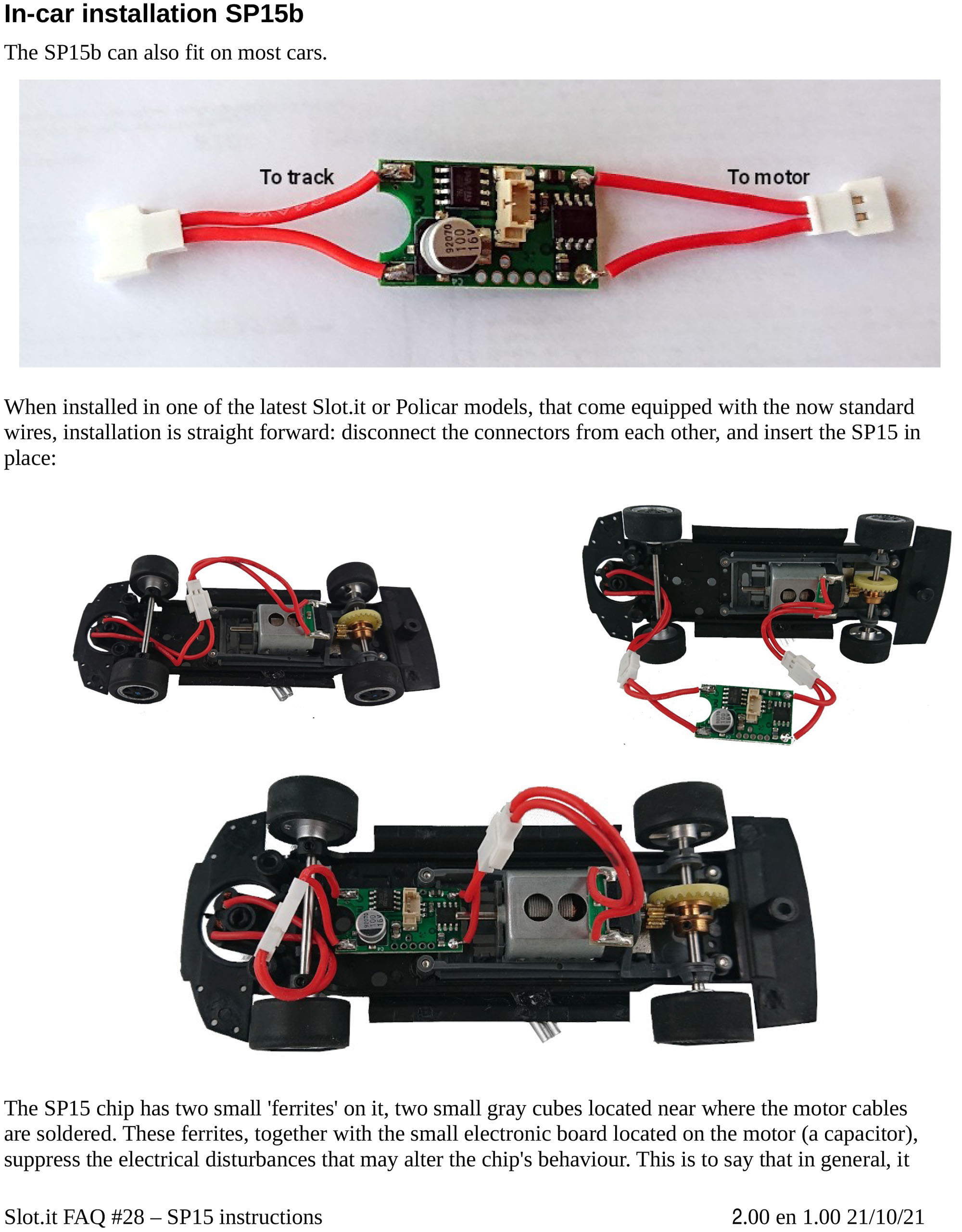 Slot.It SP15c Digital Chip for Scalextric Digital (SSD)