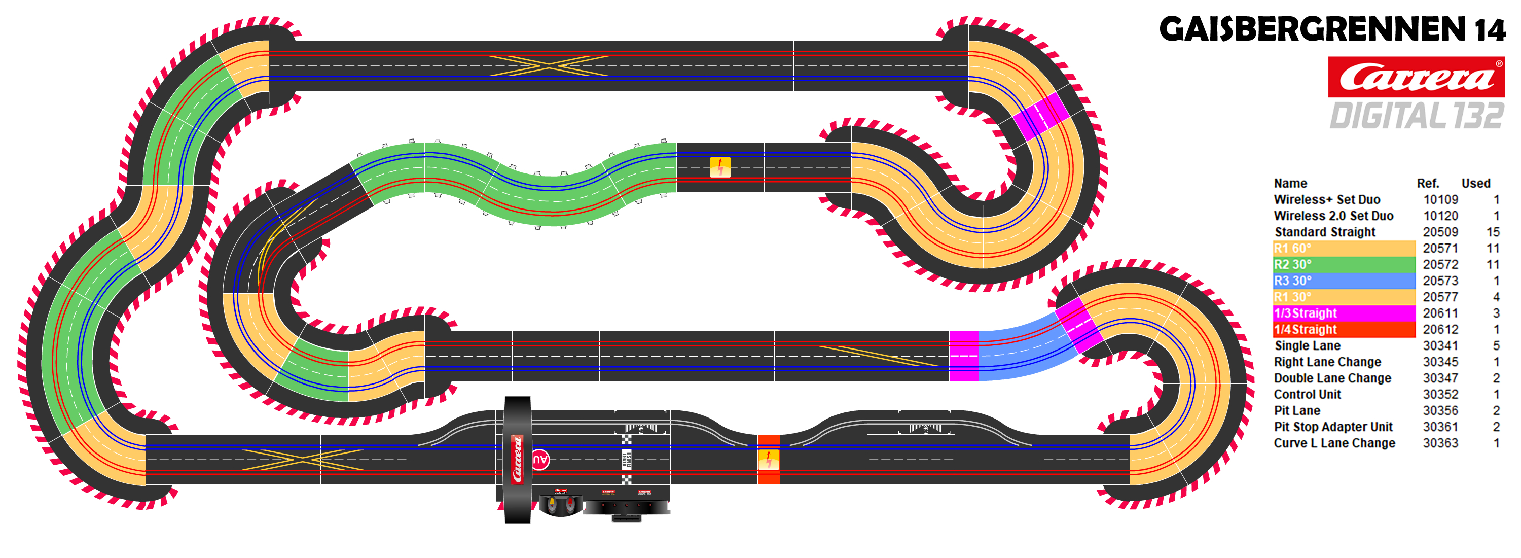 Gaisbergrennen 14 Circuit Carrera DIGITAL 132 - Slot Car-Union